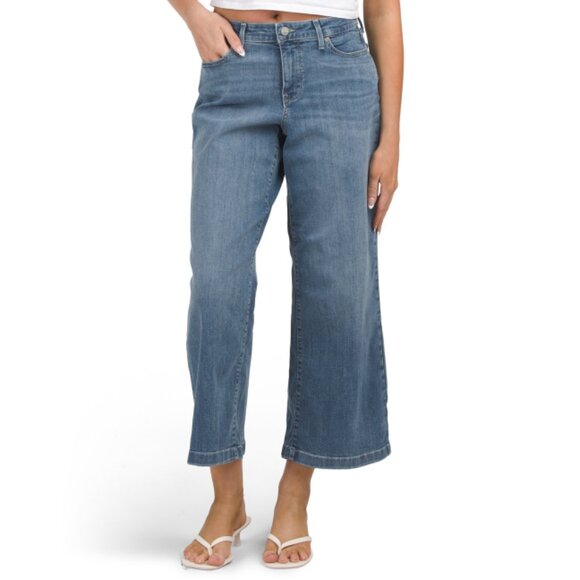 NYDJ Heyburn Teresa Wide Leg Ankle Length Denim Jeans - Picture 1 of 2